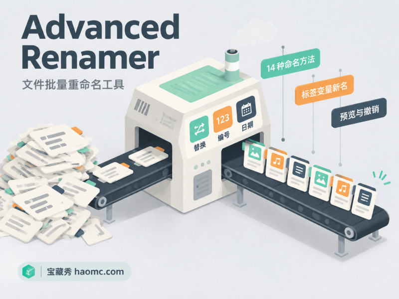 Advanced Renamer 批量重命名指南:方法组合与标签变量-宝藏秀