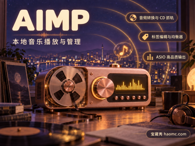AIMP 音频播放器：播放、转换与标签管理一应俱全-宝藏秀