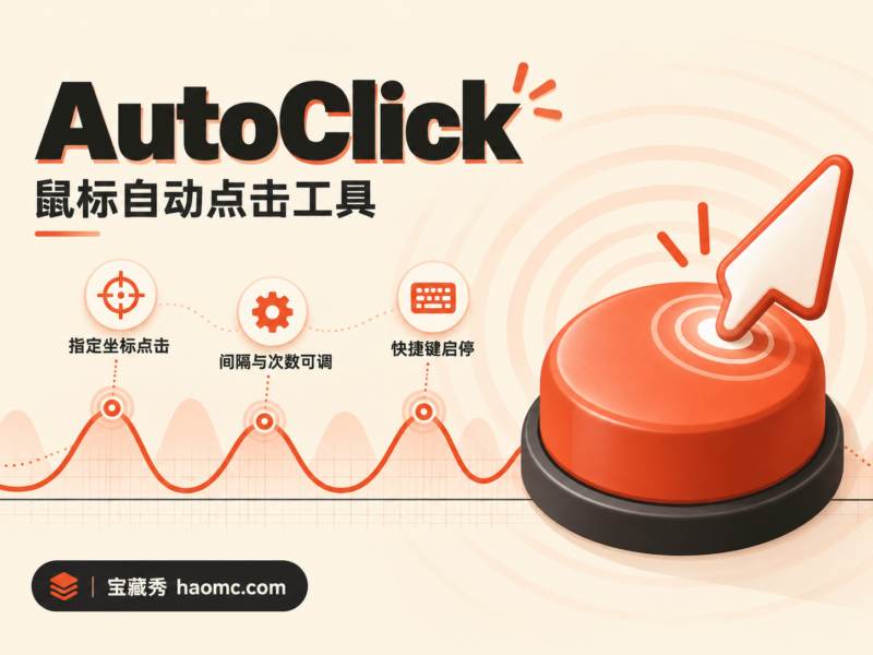 AutoClick 鼠标自动点击工具：坐标定位与连点设置-宝藏秀