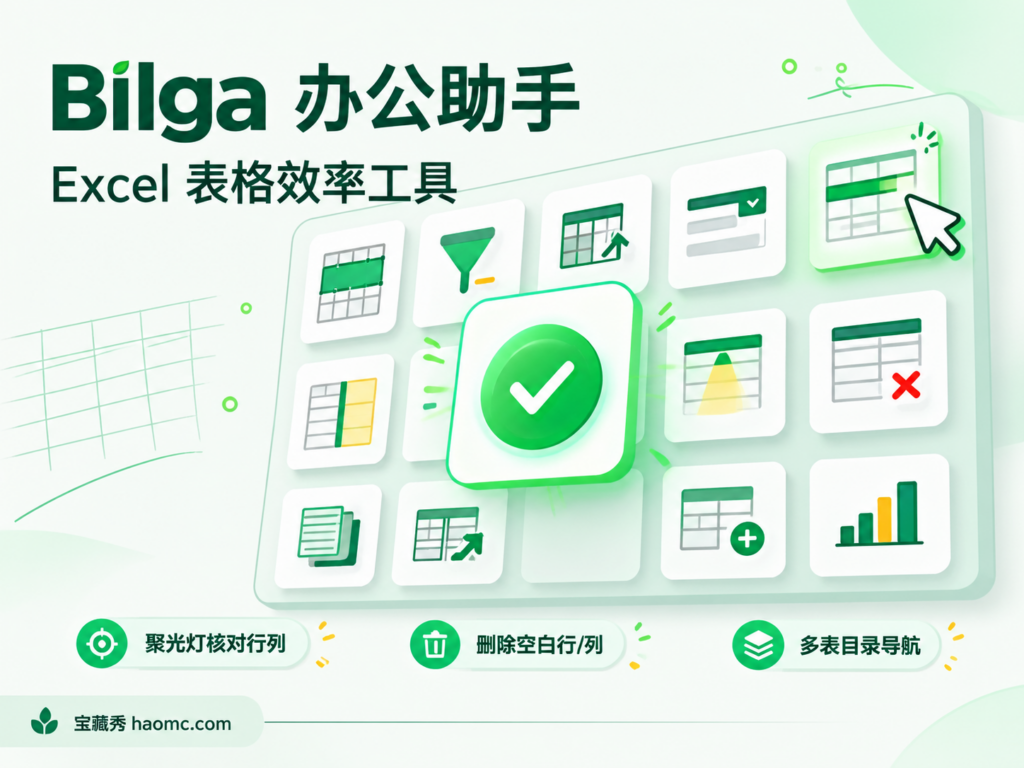 Bilga 办公助手 Excel 工具百宝格主题插画