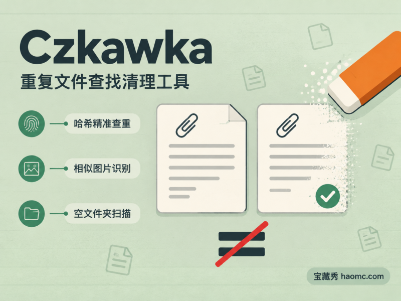 Czkawka 重复文件清理工具:哈希查重与相似图片识别-宝藏秀