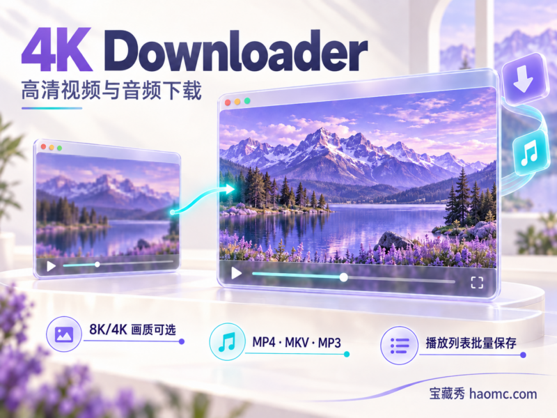 4K Downloader：高清视频与音频下载工具-宝藏秀