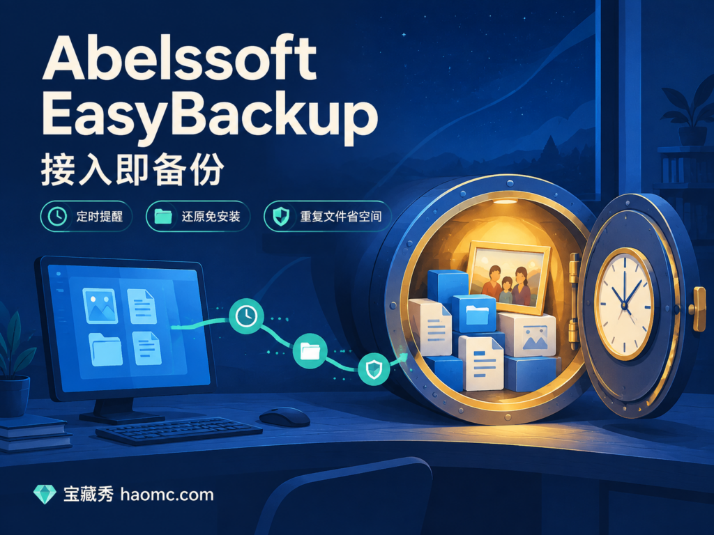 Abelssoft EasyBackup 自动备份功能主题插画