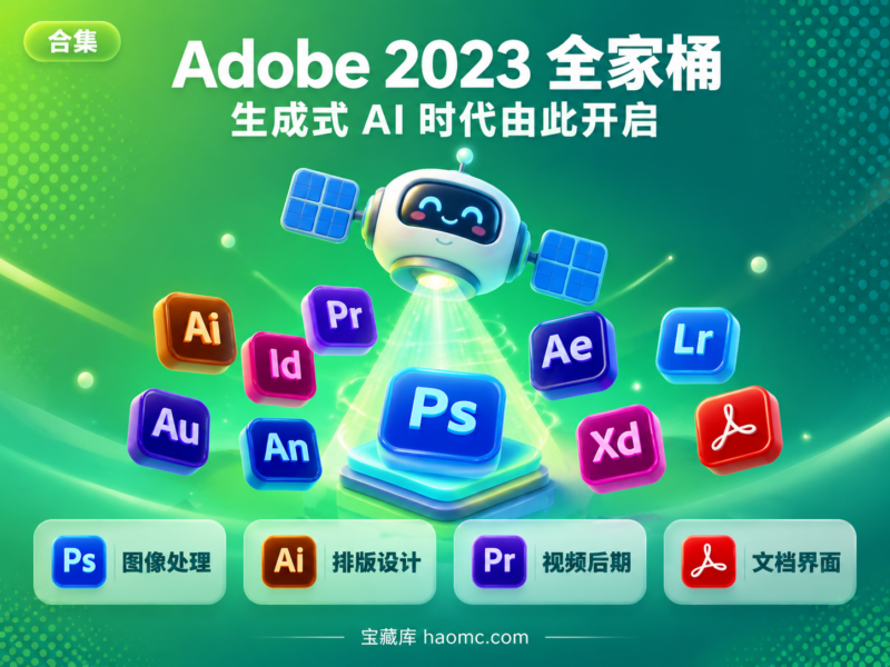 Adobe 2023 全家桶免费下载:全套软件合集介绍-宝藏秀