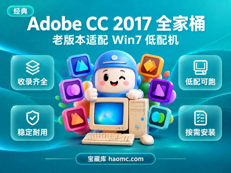 Adobe CC 2017 全家桶免费下载:全套软件合集介绍-宝藏秀