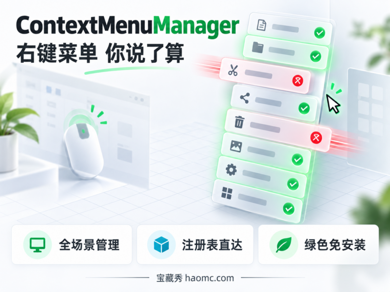 ContextMenuManager下载：Windows右键菜单管理清理教程-宝藏秀