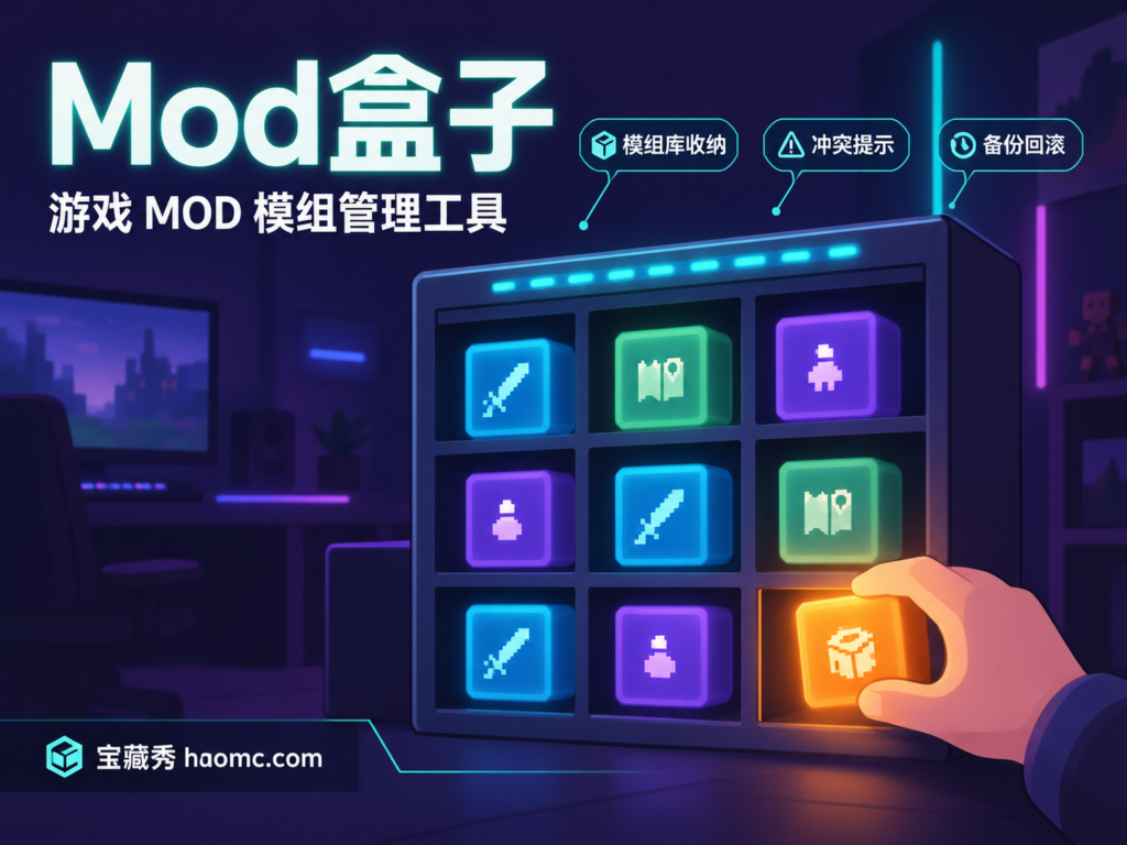 Mod盒子 游戏 MOD 模组管理主题插画