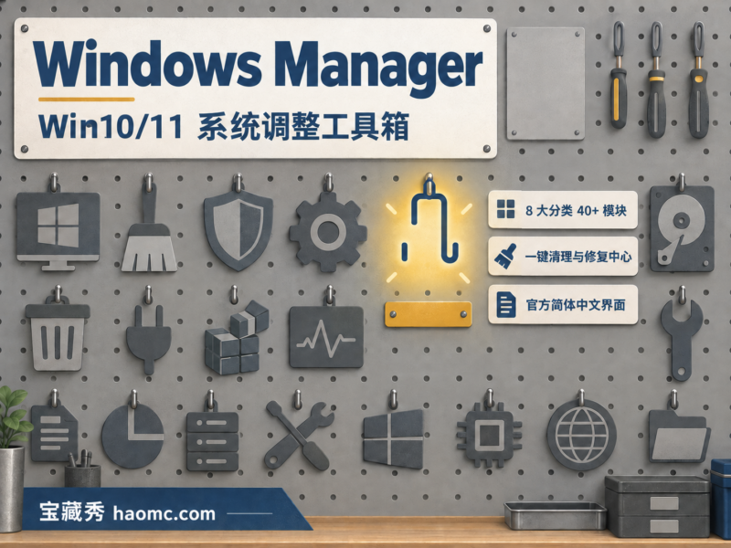 Windows Manager（Win10/11 优化大师）系统调整工具箱-宝藏秀