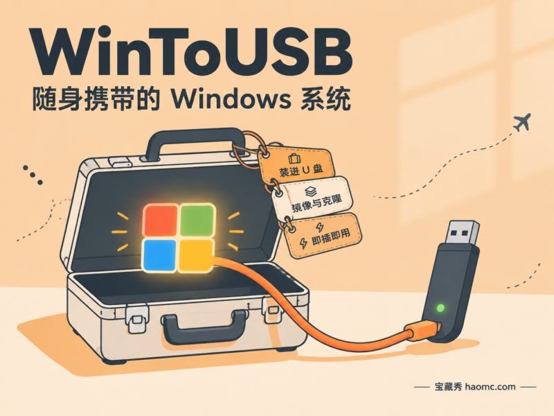 WinToUSB：把 Windows 装进 U 盘的便携系统工具-宝藏秀